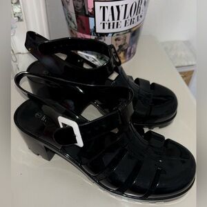 Y2K Jelly black shoes